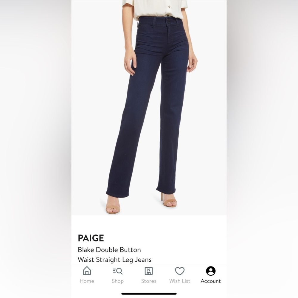 PAIGE Dark Blue Jeans